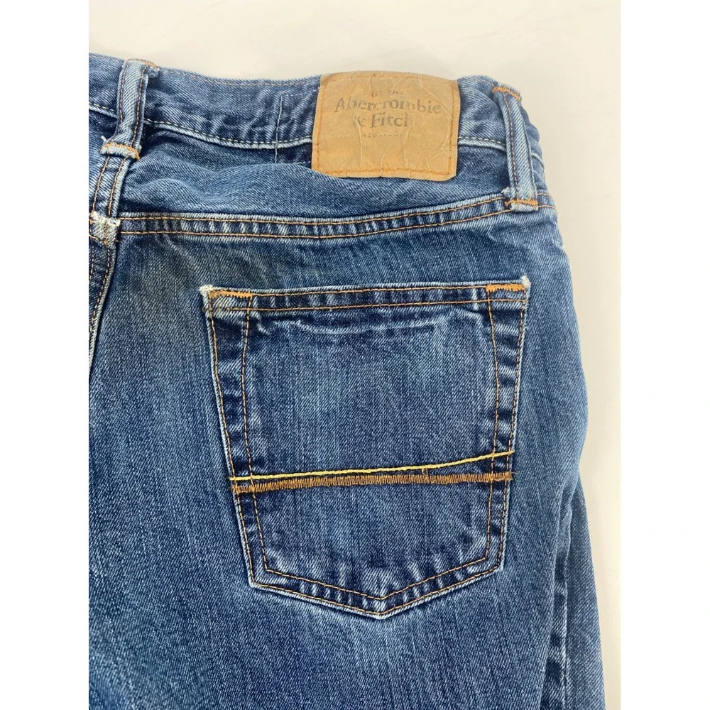 Abercrombie & Fitch Jeans 30x30 Blue Button Fly Straight Leg Denim Excellent